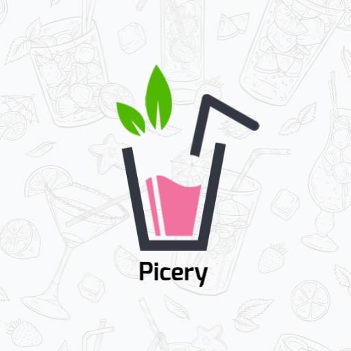 Refreshing Pink Juice in a Glass with Lively Green Leaves Logo Template