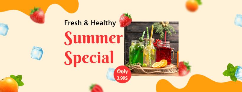 Refreshing Summer Drinks Healthy Recipe Trending YouTube Thumbnail Template