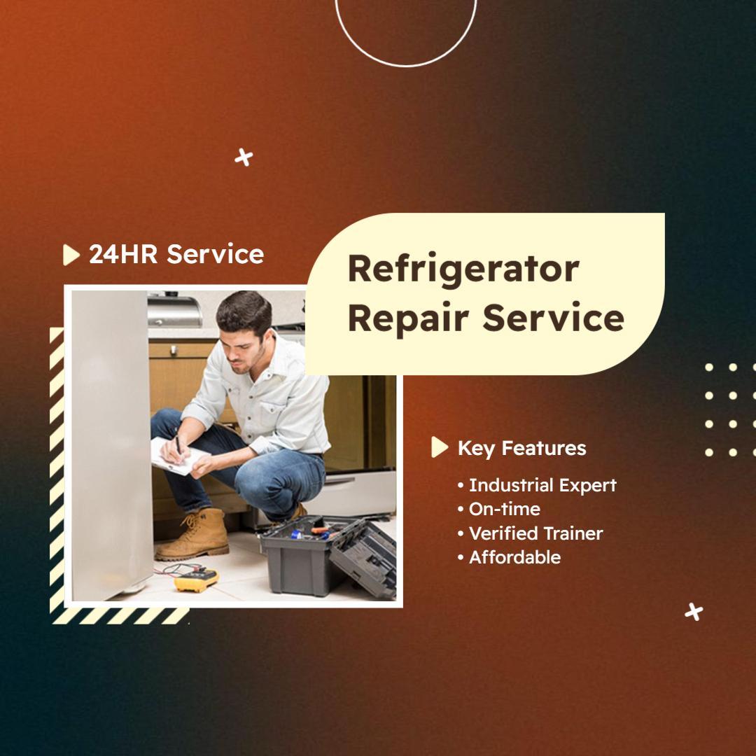 Refrigerator Repair Service Promotion Instagram Flyer Template