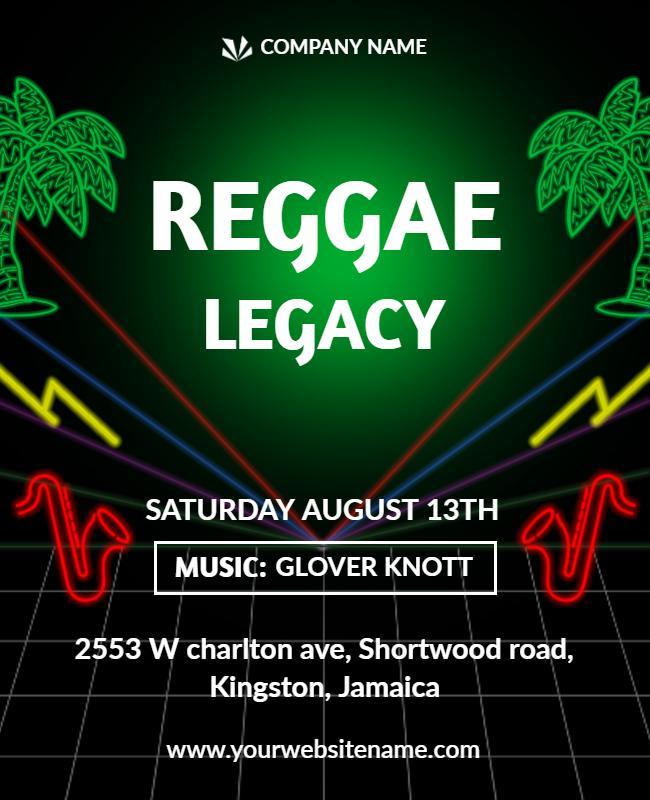 Reggae Legacy Music Event Flyer Template