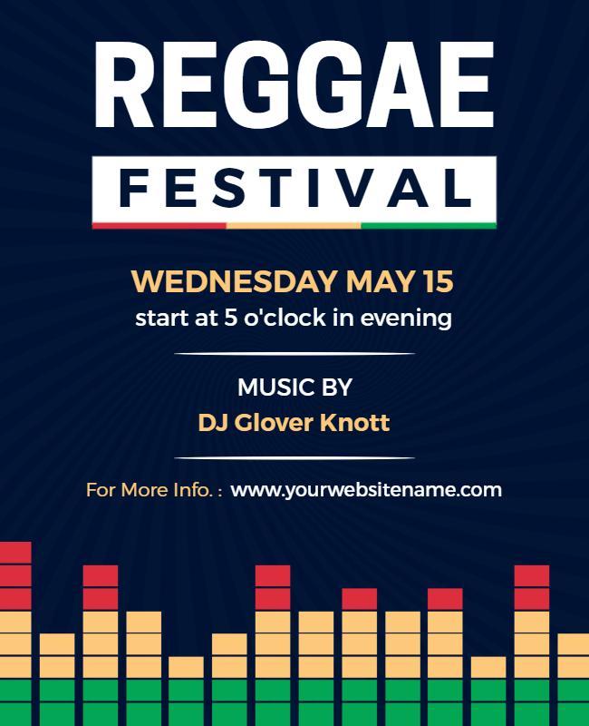 Reggae Music Festival Event Flyer Template