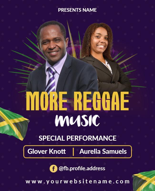 Reggae Music Special Performance Flyer Template