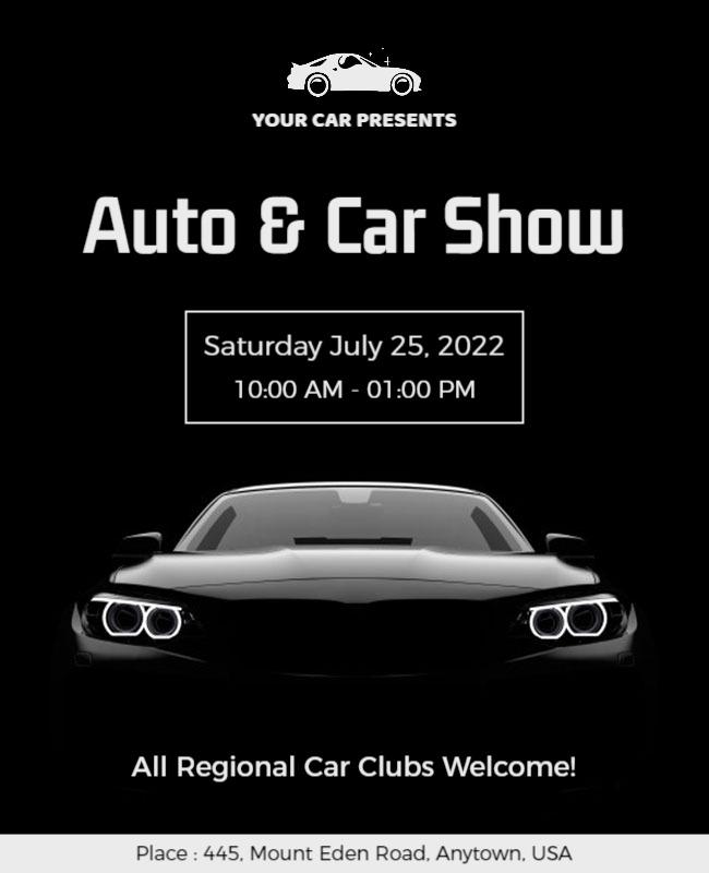 Regional Auto and Car Show Event Flyer Template