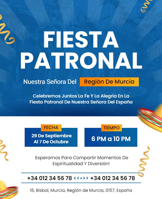 Regional Patronal Fiesta Celebration Flyer Template