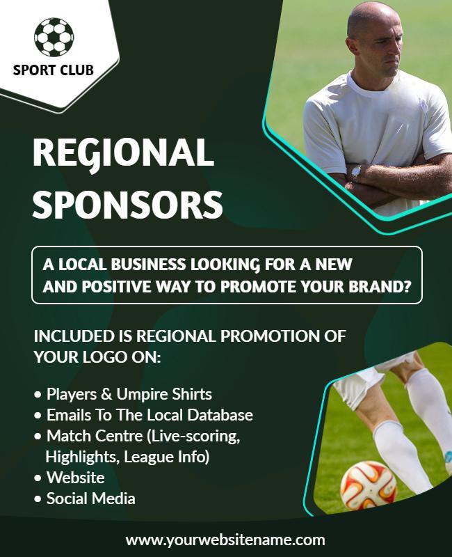 Regional Sports Sponsorship Promotion Flyer Template