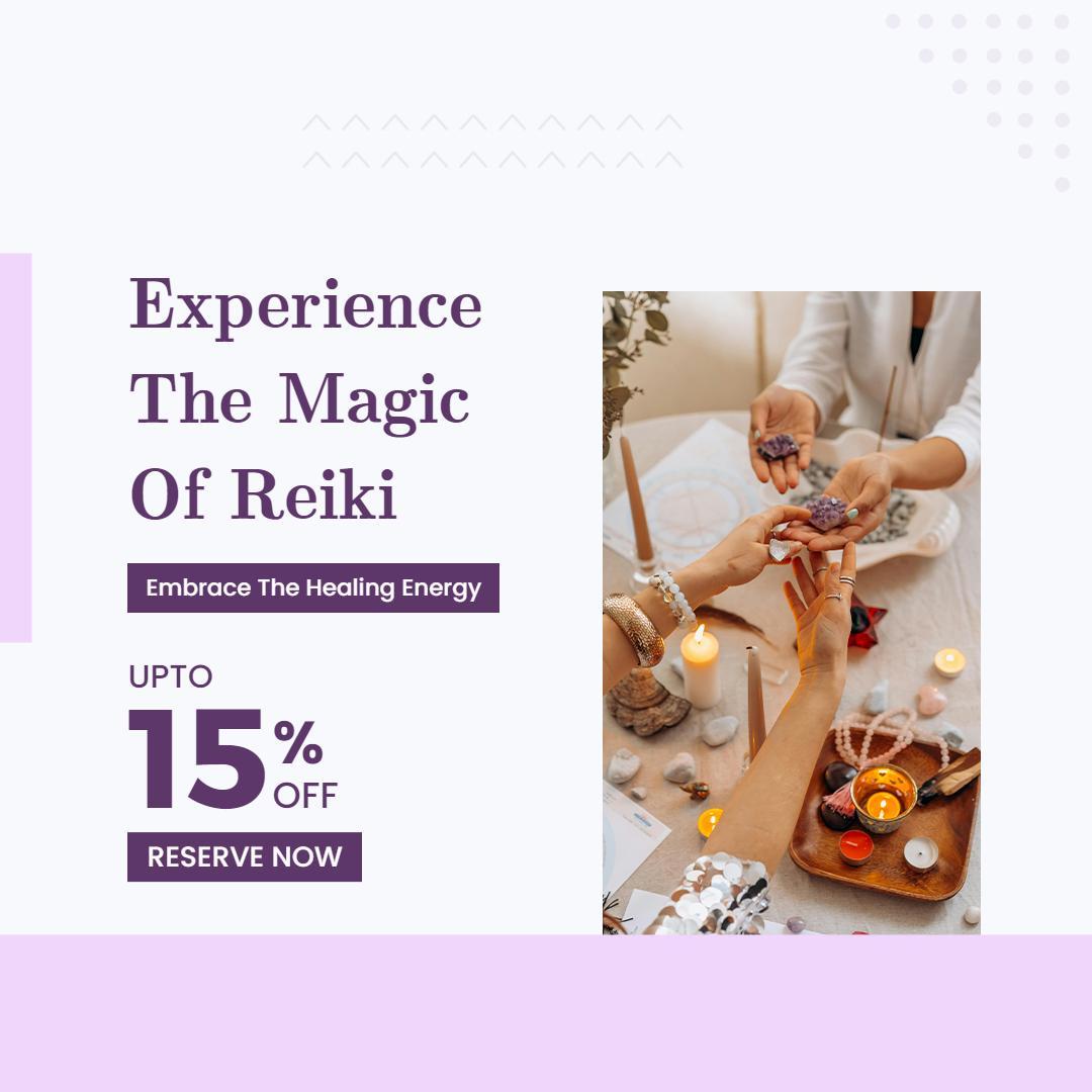 Reiki Healing Experience Discount Instagram Flyer Template