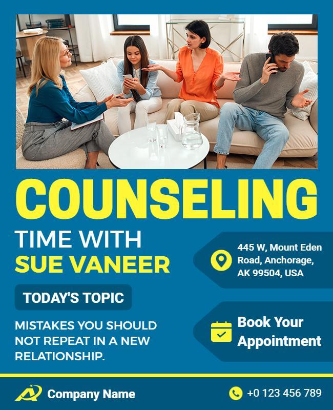 Relationship Counseling Session Appointment Flyer Template