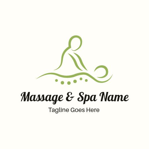 Relaxing Green and Earthy Tones for Massage Therapy Logo Template
