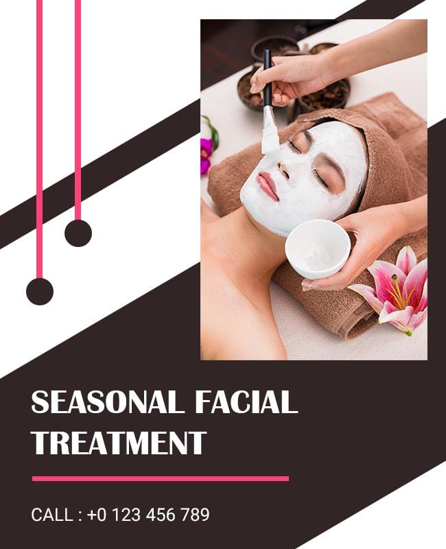 Relaxing Spa Facial Treatment Flyer Template