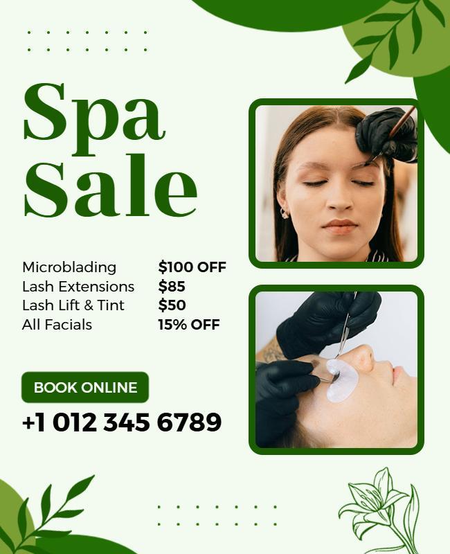 Relaxing Spa Sale Promotion Flyer Template
