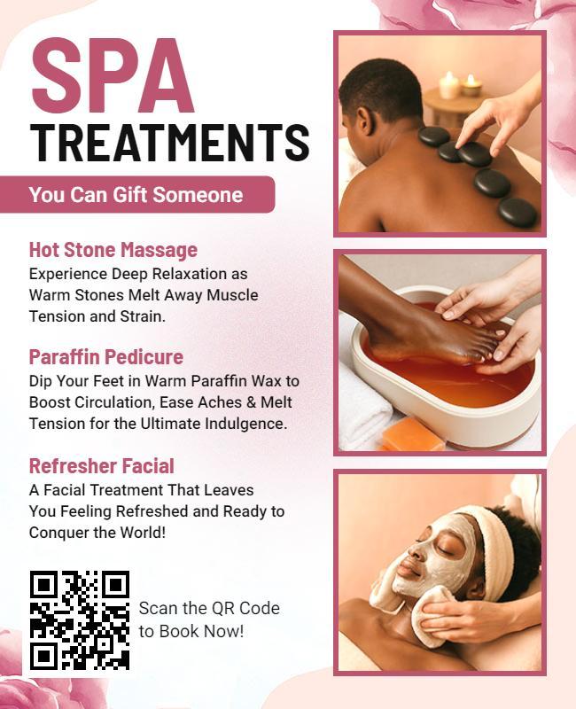 Relaxing Spa Treatments Promotional Flyer Template
