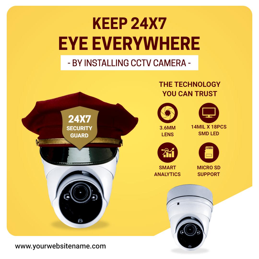 Reliable CCTV Camera Installation for 24/7 Security Monitoring Ad Template