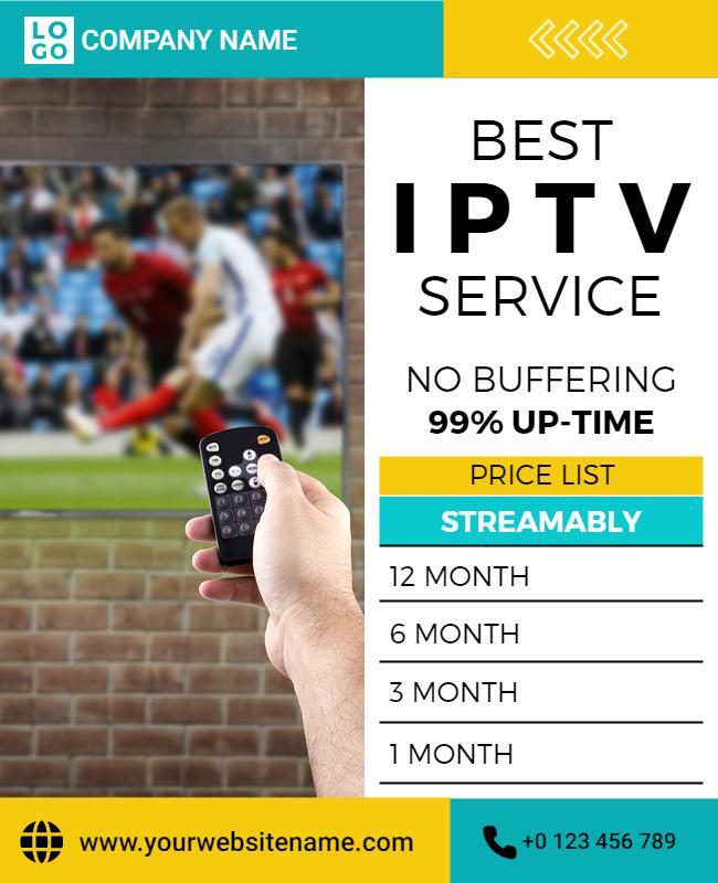 Reliable Iptv Service Promotion Flyer Template