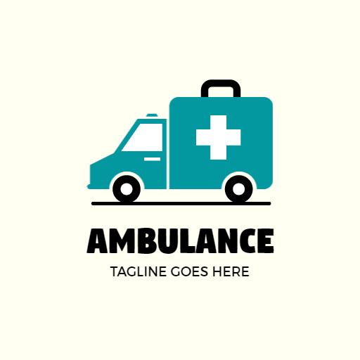 Reliable Medical Emergency Response with Ambulance Logo Template