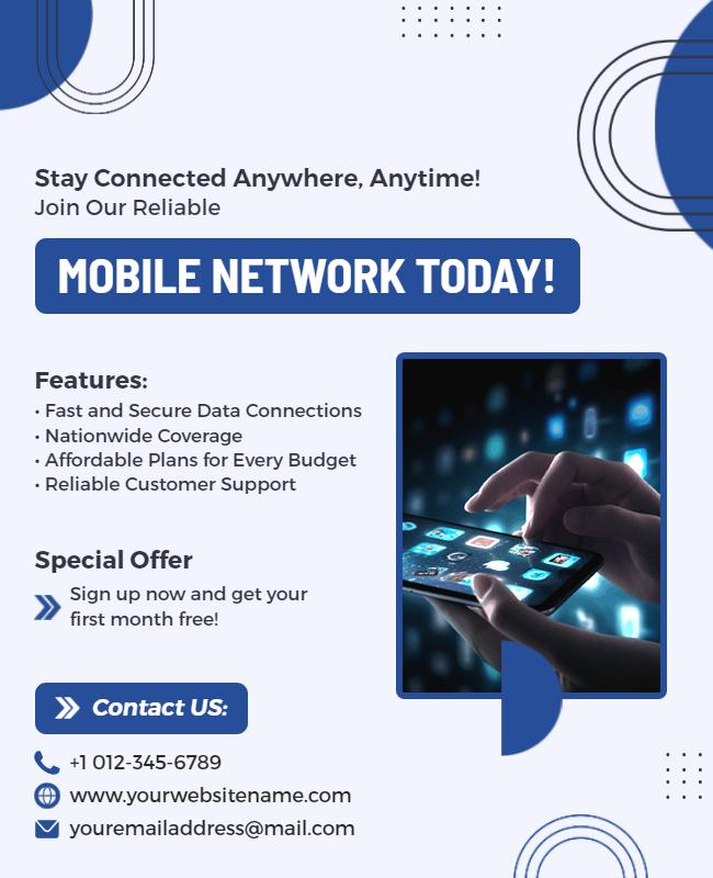 Reliable Mobile Network Promotion Flyer Template