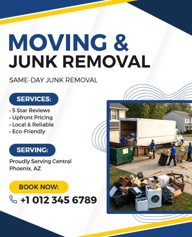 Reliable Moving and Junk Removal Flyer Template