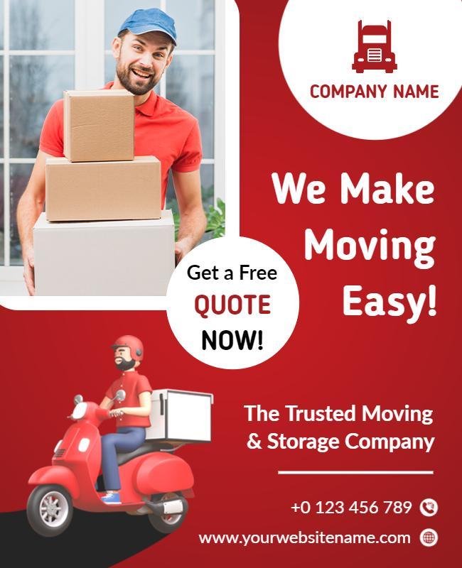 Reliable Moving and Storage Services Flyer Template