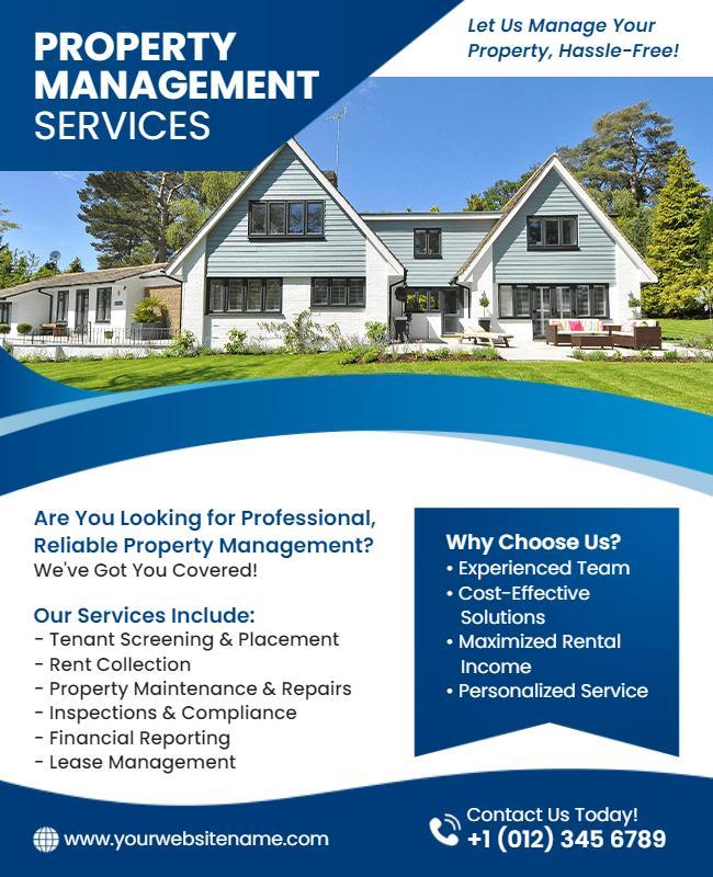 Reliable Property Management Services Flyer Template