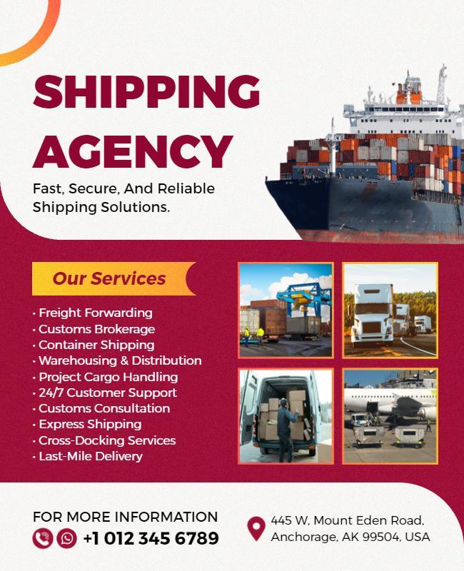 Reliable Shipping Services Promotional Flyer Template