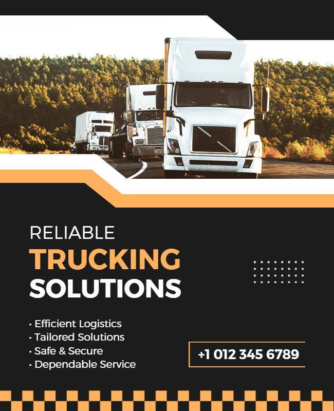 Reliable Trucking Services Promotional Flyer Template