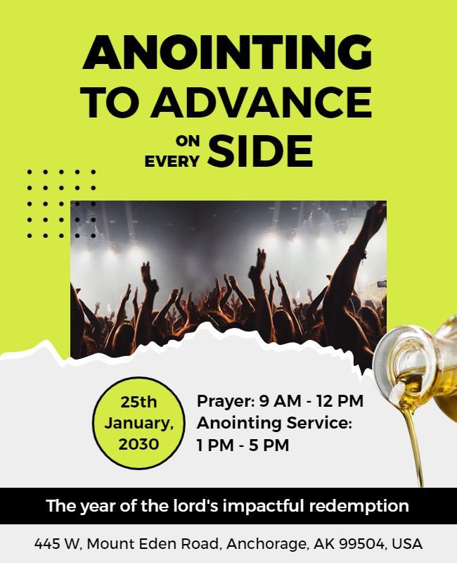 Religious Anointing and Prayer Gathering Flyer Template