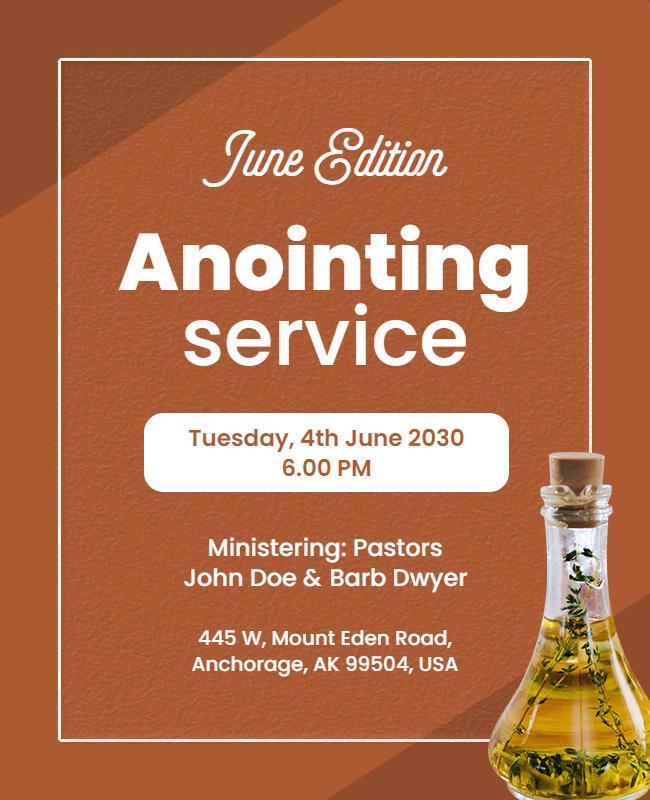 Religious Anointing Service Event Flyer Template