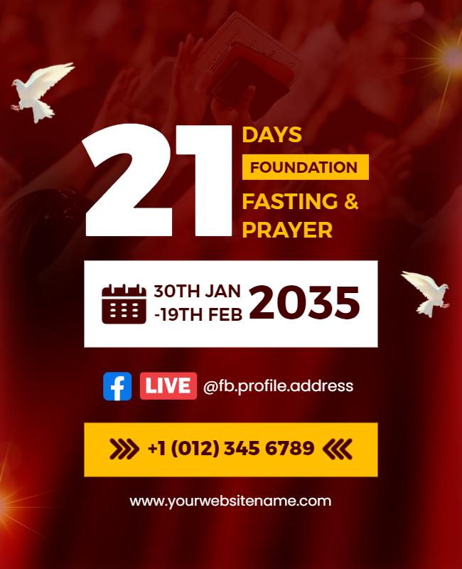 Religious Fasting and Prayer Event Flyer Template