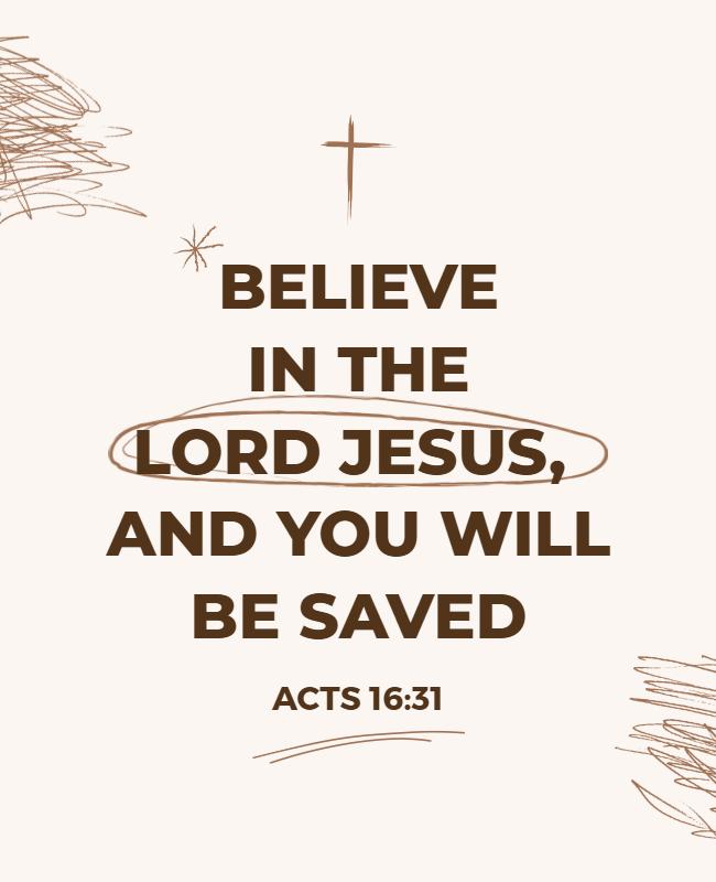 Religious Inspirational Quote Poster Template