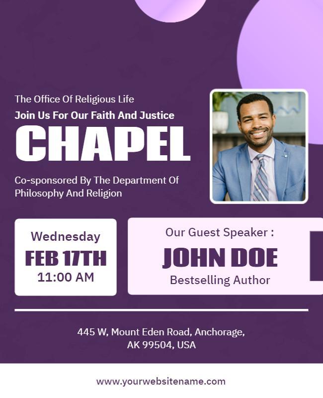 Religious Life Chapel Event Flyer Template