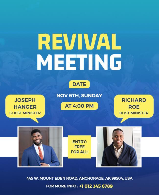 Religious Revival Meeting Event Flyer Template