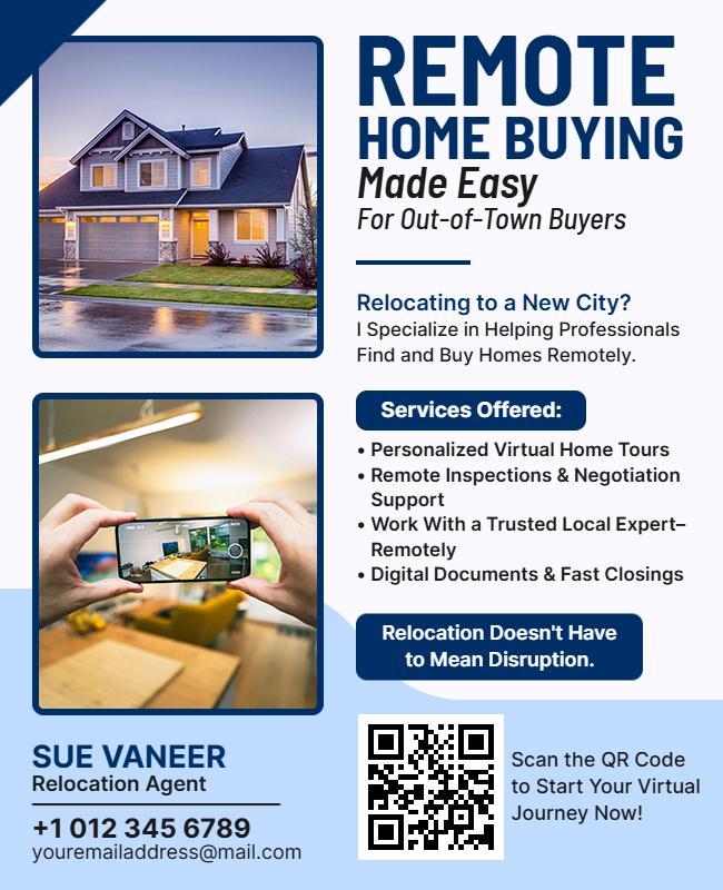 Remote Home Buying Assistance Flyer Template