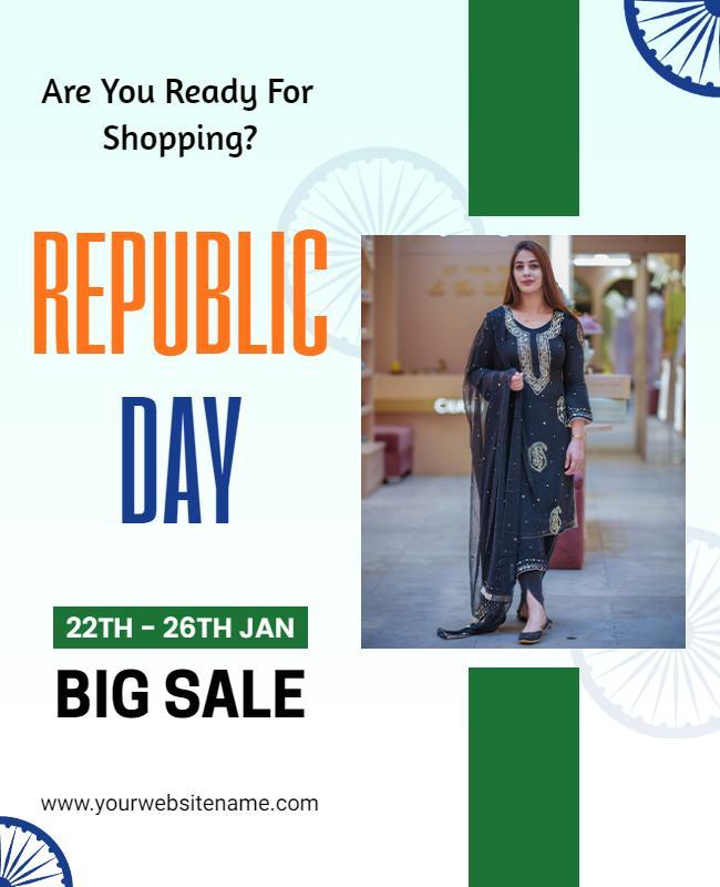 Republic Day Shopping Sale Flyer Template