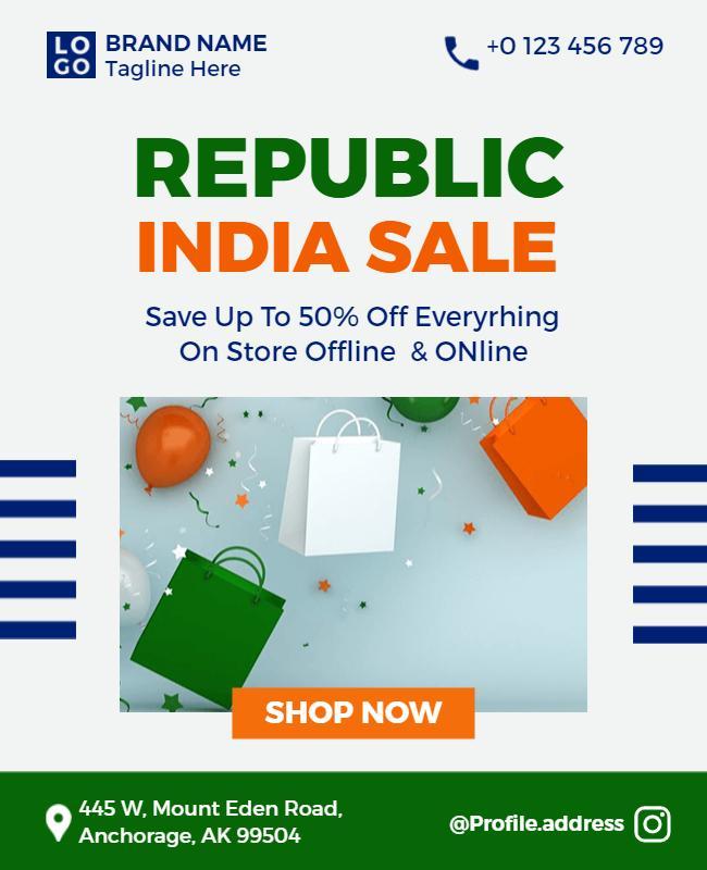 Republic India Shopping Sale Flyer Template