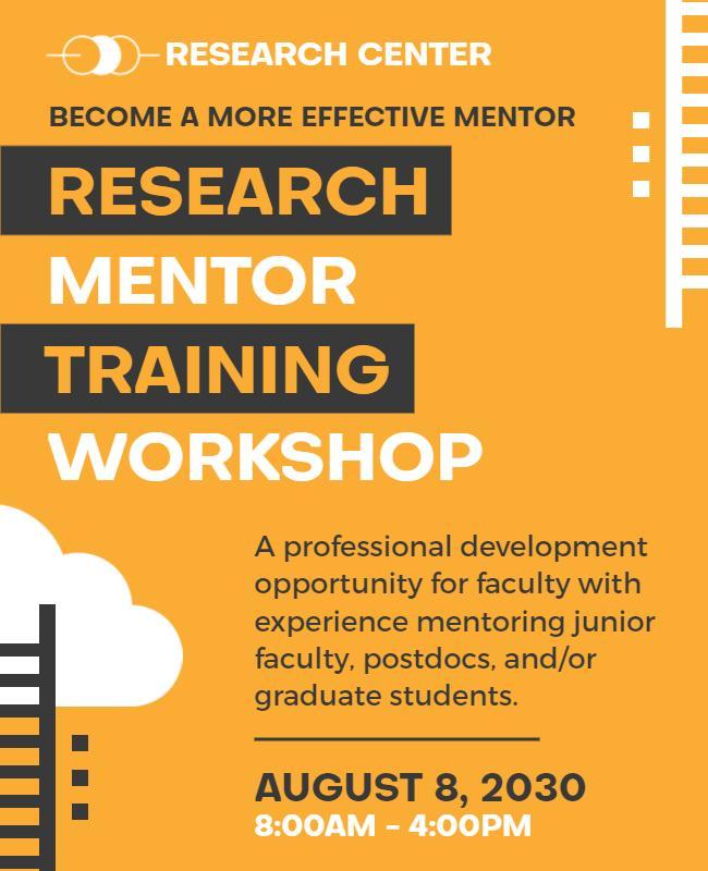 Research Mentor Training Workshop Flyer Template