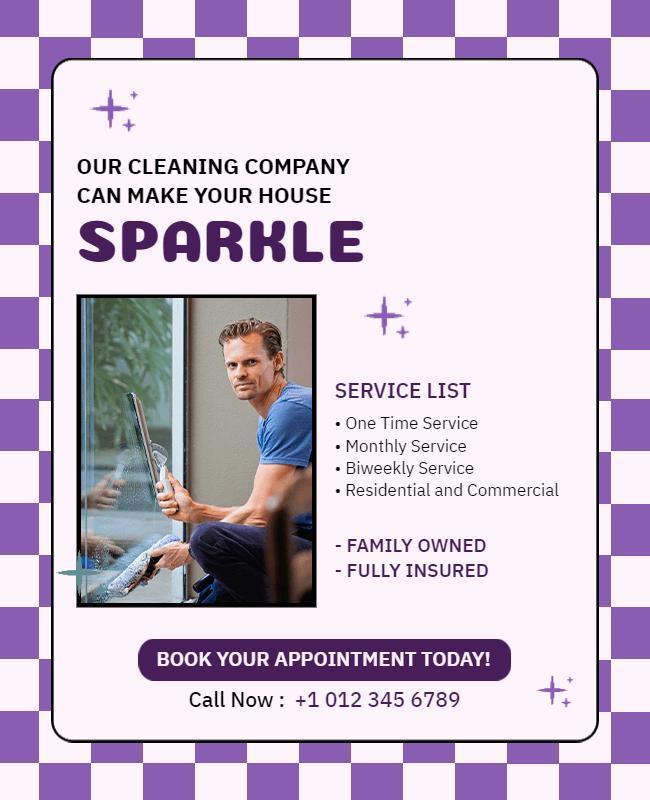 Residential and Commercial Cleaning Service Flyer Template