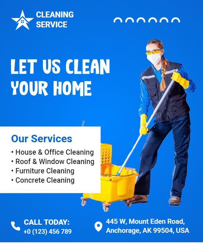 Residential and Commercial Cleaning Services Flyer Template