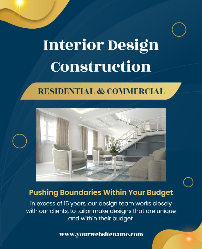 Residential and Commercial Interior Design Flyer Template