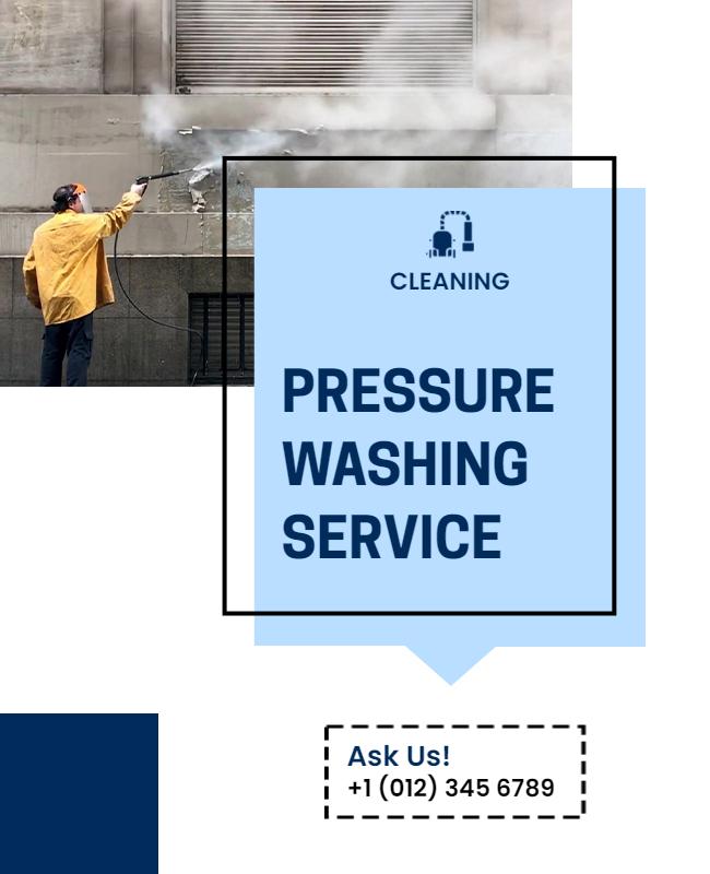 Residential and Commercial Pressure Washing Service Flyer Template