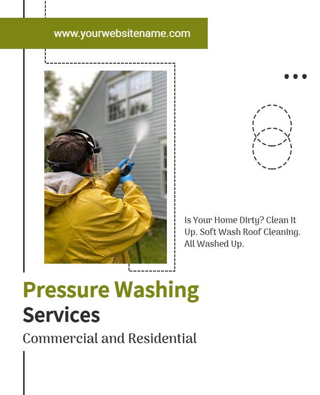 Residential and Commercial Pressure Washing Services Flyer Template