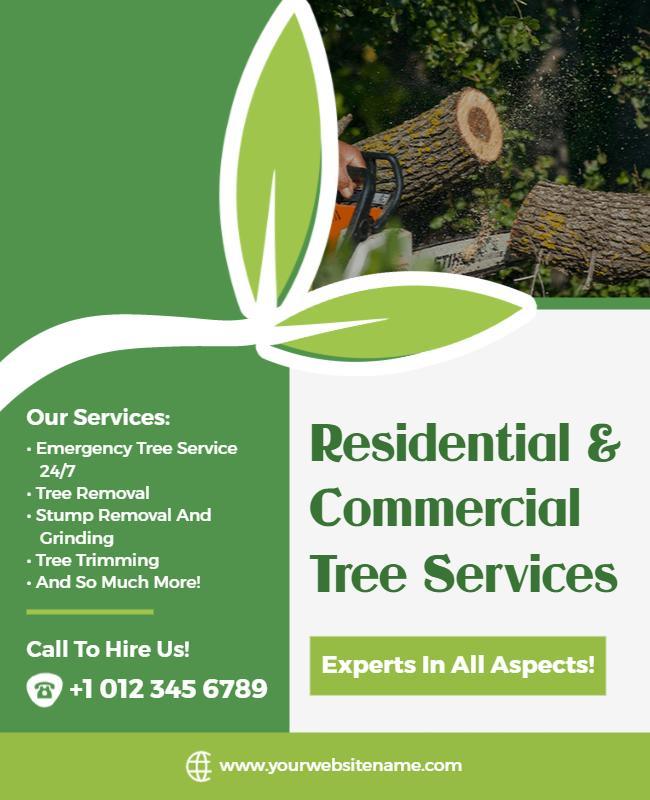 Residential and Commercial Tree Services Flyer Template