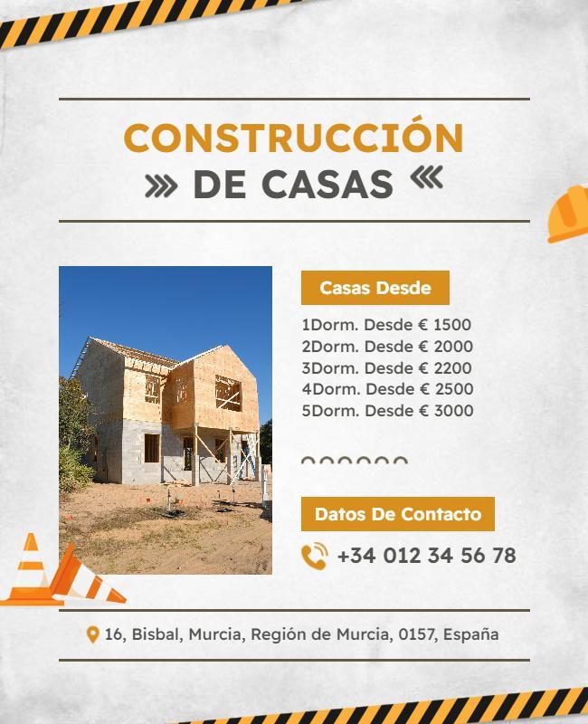 Residential Home Construction Services Flyer Template