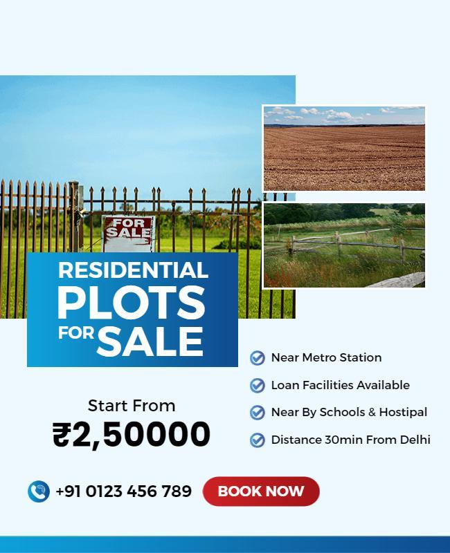 Residential Land Sale Promotional Flyer Template