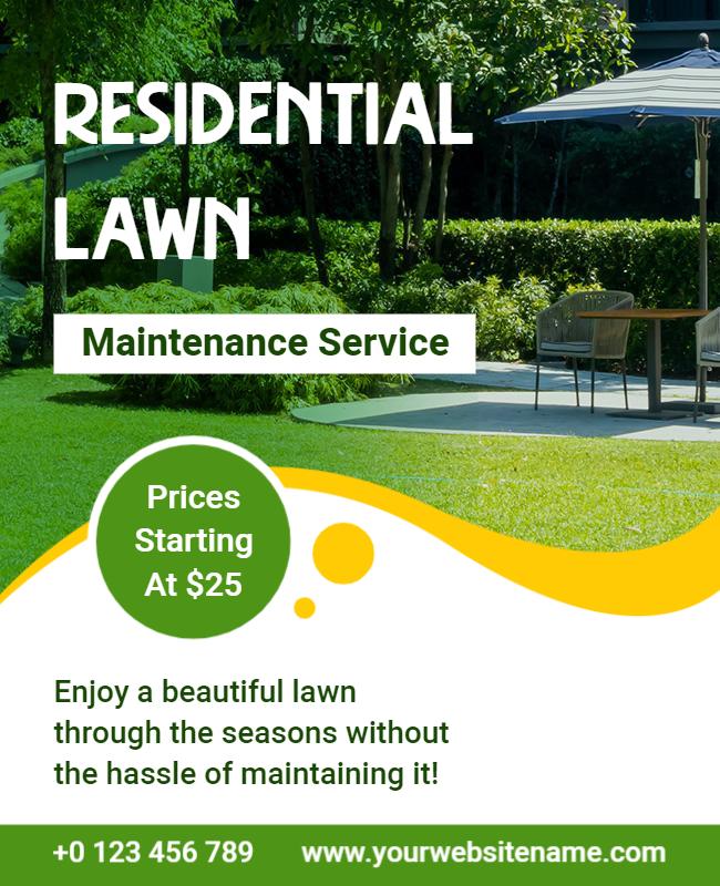 Residential Landscaping Service Flyer Template