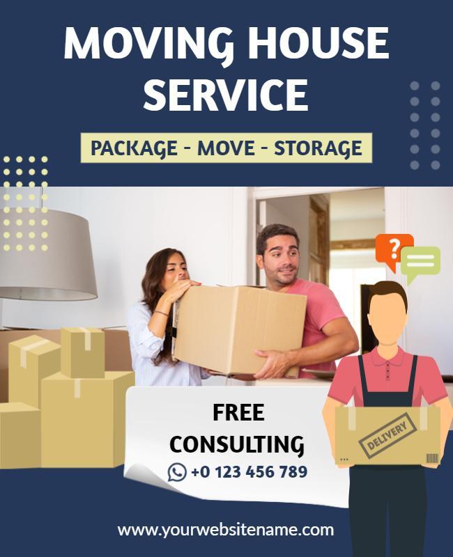 Residential Moving and Storage Service Flyer Template