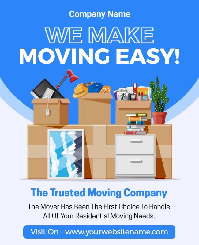 Residential Moving Company Services Flyer Template