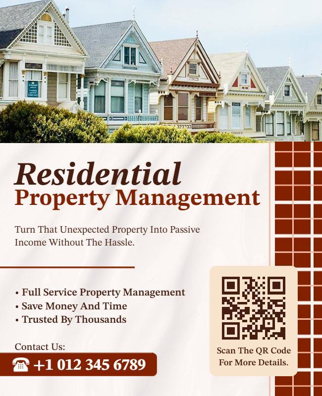 Residential Property Management Services Flyer Template