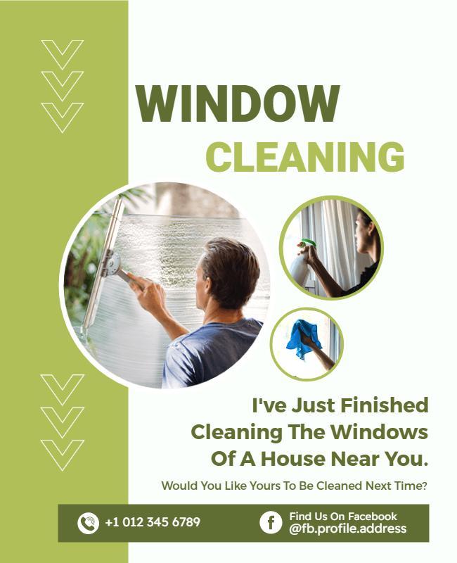 Residential Window Cleaning Service Flyer Template