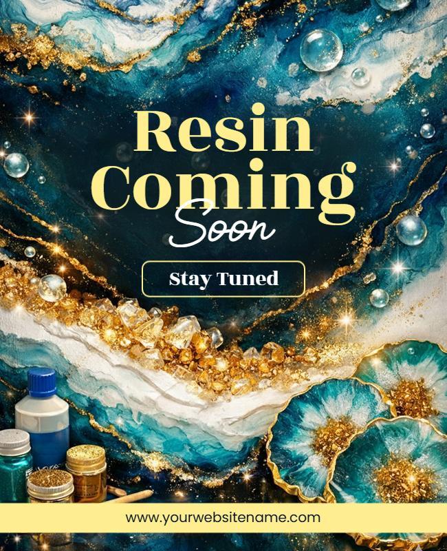 Resin Art Coming Soon Flyer Template