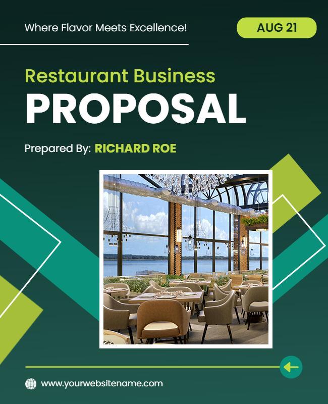 Restaurant Business Proposal Presentation Flyer Template