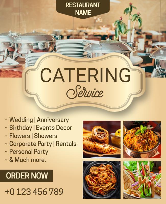 Restaurant Catering Services Flyer Template